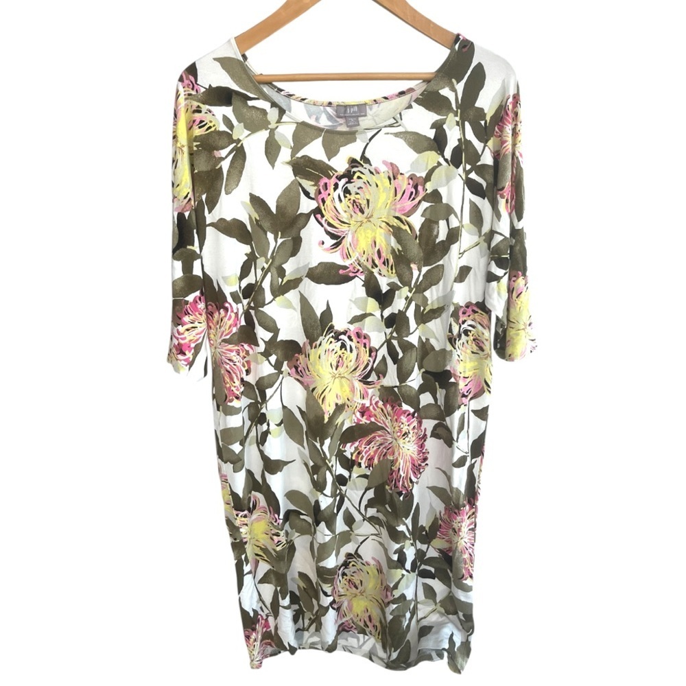 J.Jill Wearever Collection Floral Midi Dress